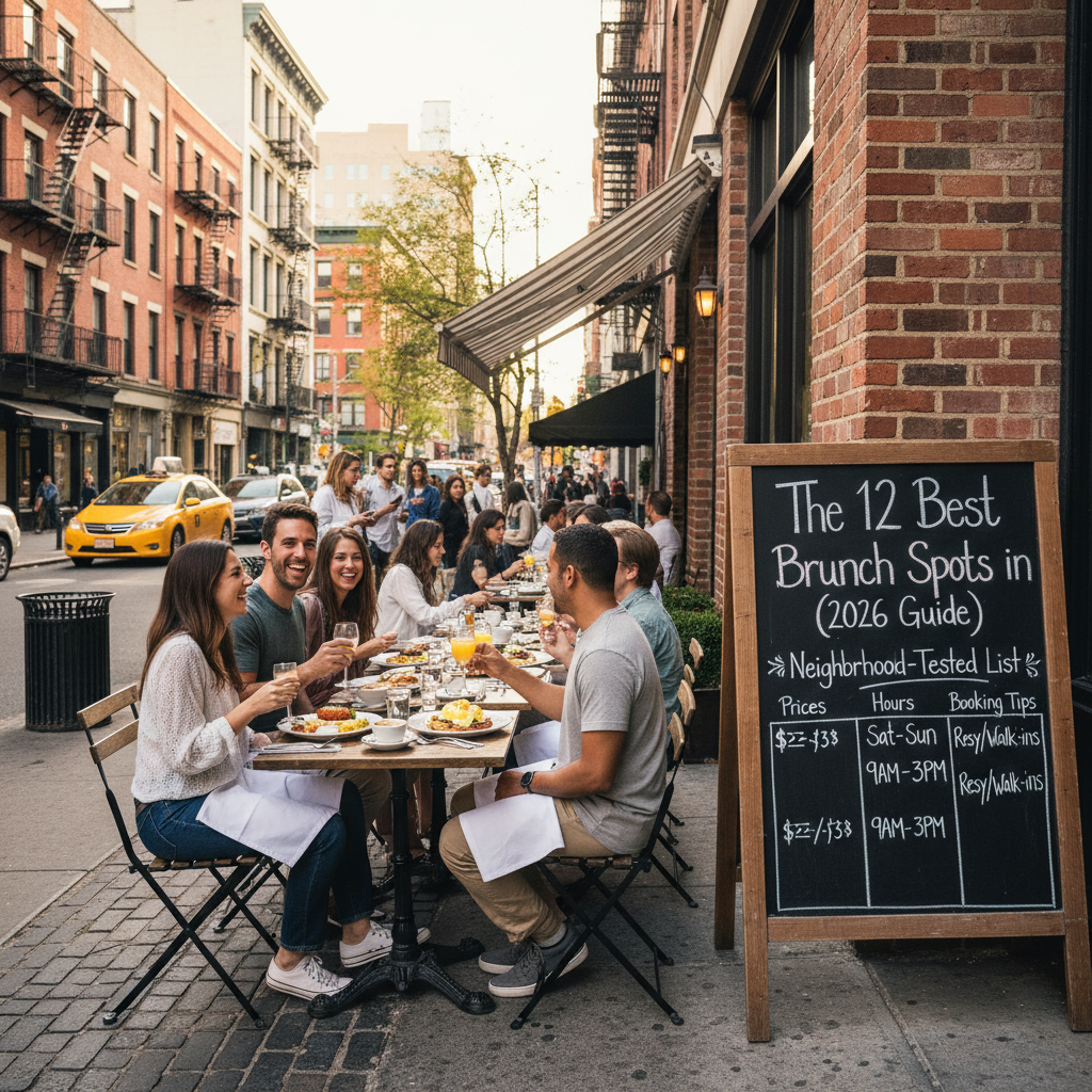 SoHo brunch dining scene with photorealistic regional news photography, natural lighting, and realistic setting.