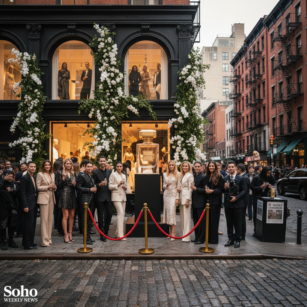 A star-studded pop-up event in SoHo celebrates Balmain Beauty's new prestige fragrance, Destin de Balmain.