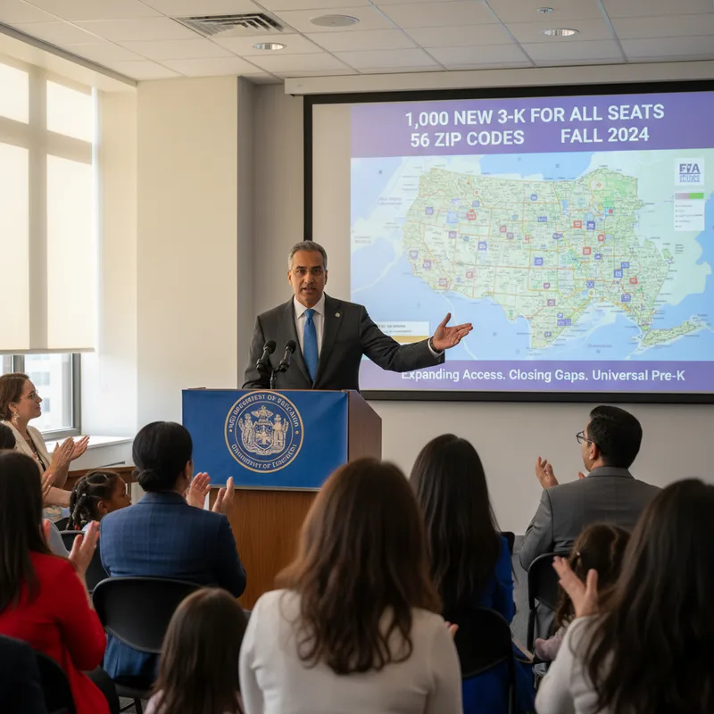 Mayor Zohran Kwame Mamdani is expanding 3-K seats across New York City to improve access for more children.