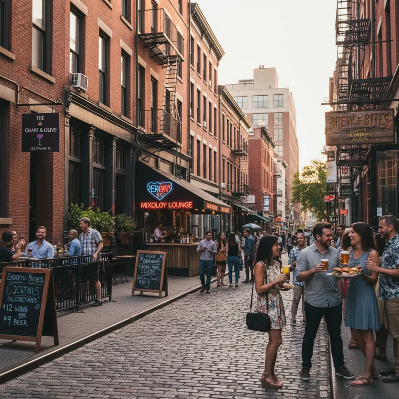 SoHo’s upscale bar scene, featuring stylish interiors and diverse drink selections, as depicted in a news photograph.